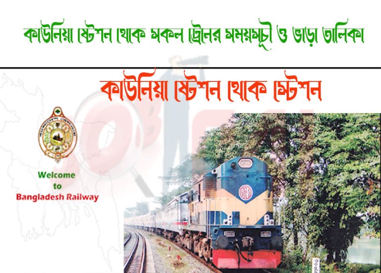 Kaunia To Parbatipur Train Schedule With Ticket Price