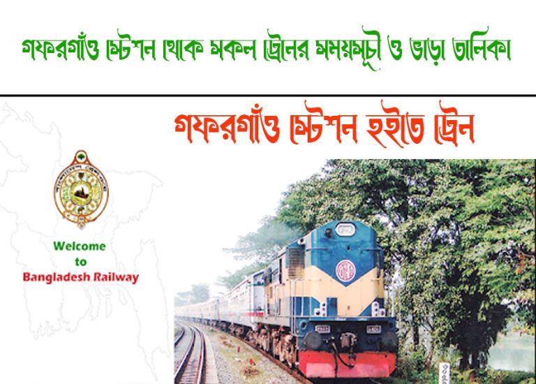 Gafargaon To Dewanganj Train Schedule With Ticket Price